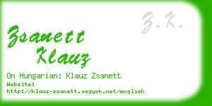 zsanett klauz business card